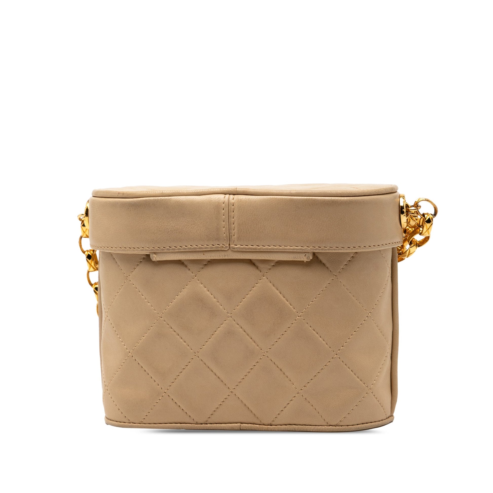 Chanel CC Quilted Lambskin Tassel Chain Vanity Bag