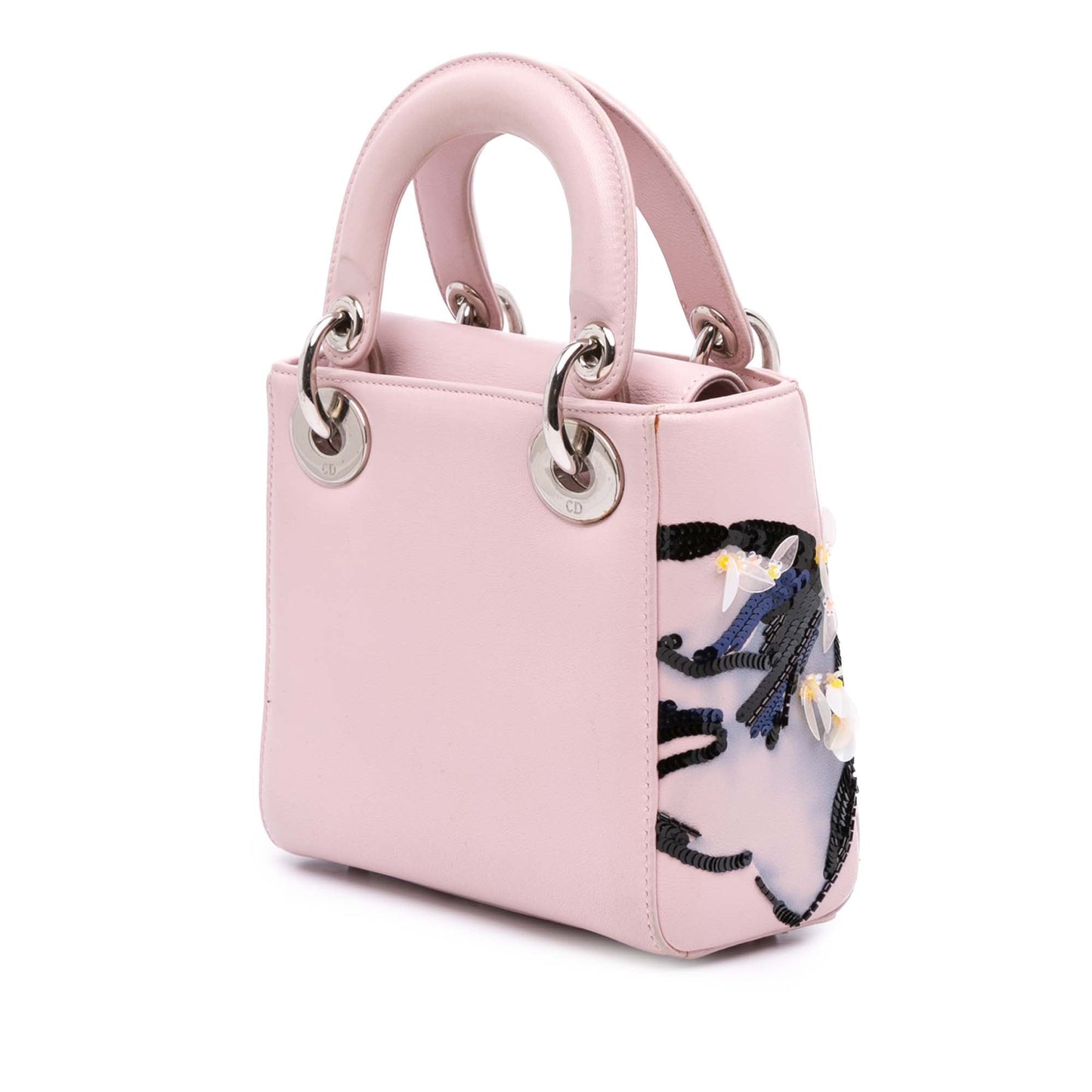 Dior Mini Calfskin Sequin Embellished Lady Dior