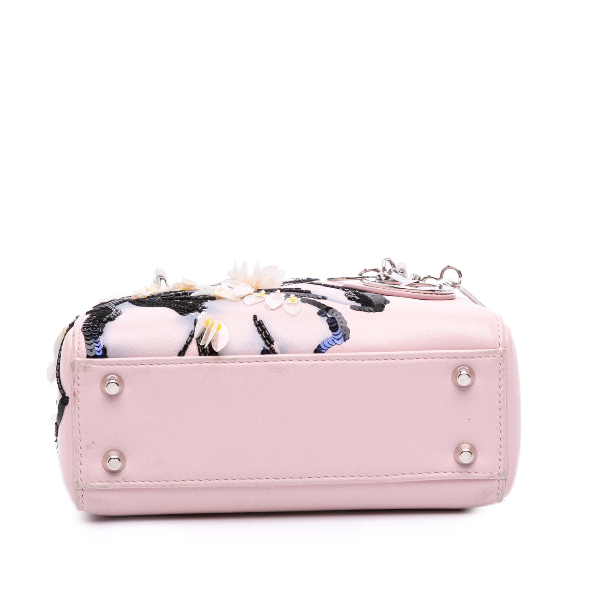 Dior Mini Calfskin Sequin Embellished Lady Dior