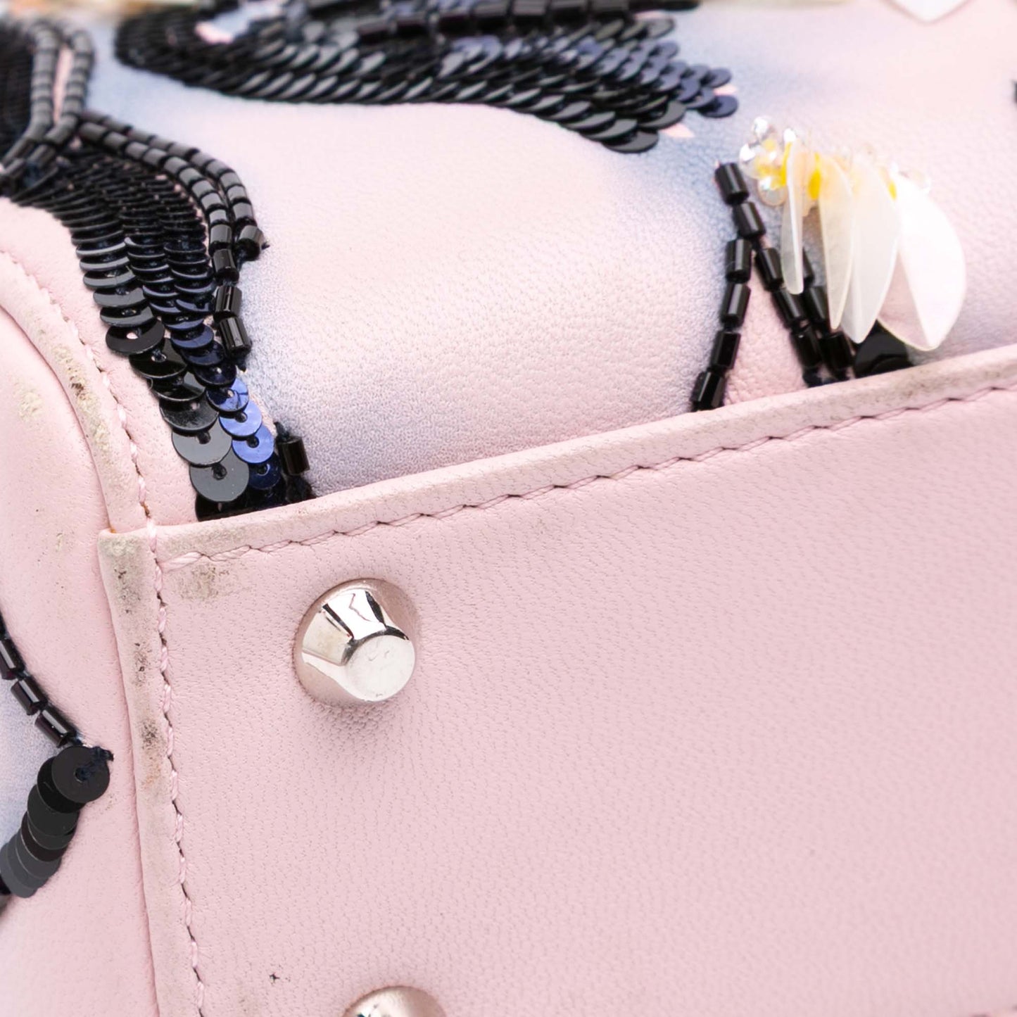 Dior Mini Calfskin Sequin Embellished Lady Dior