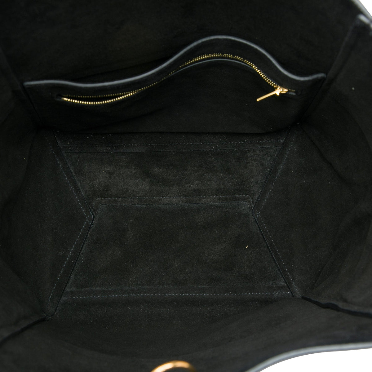 Celine Medium Leather Seau Sangle Bucket Bag