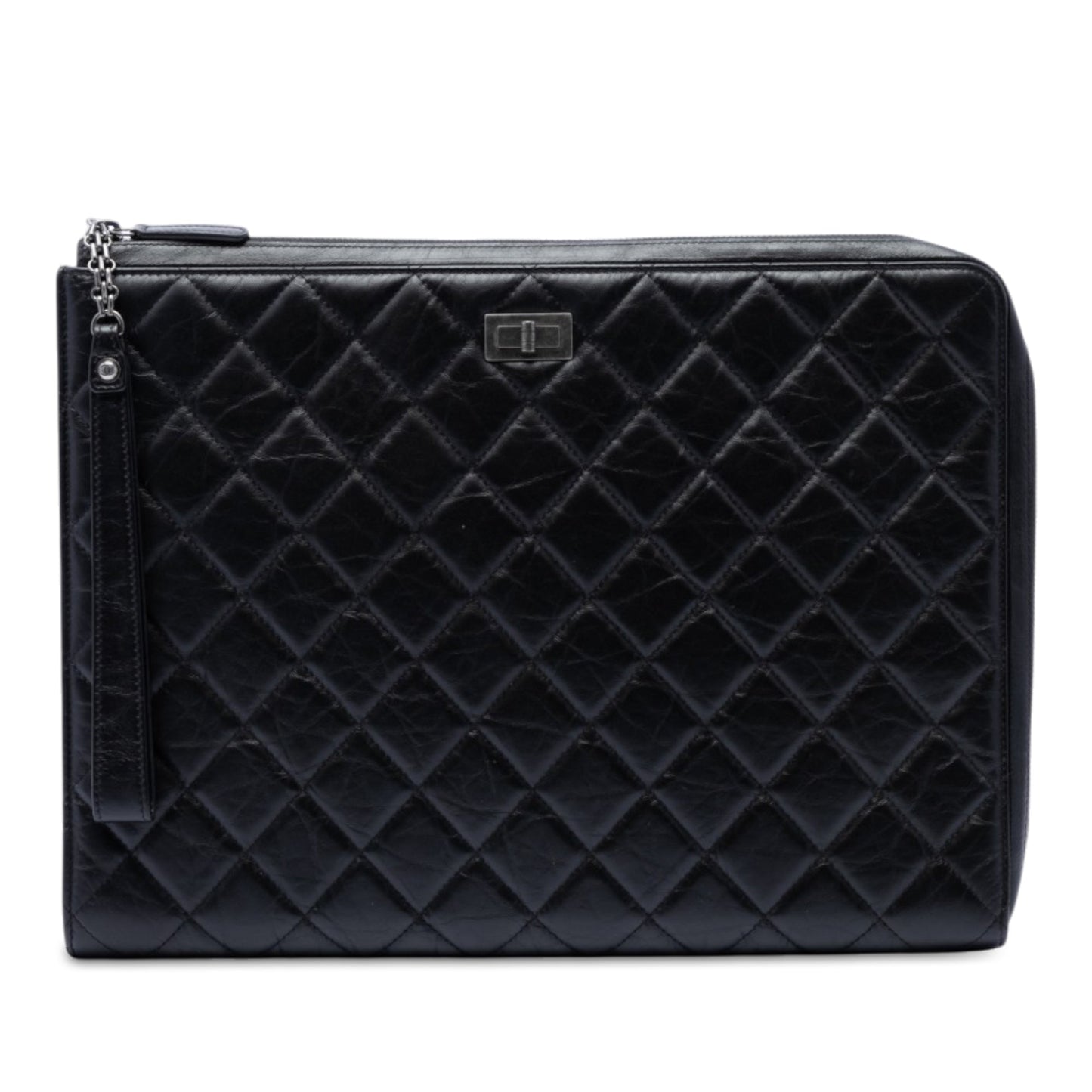 Chanel Large Aged Calfskin Reissue 2.55 Pouch with Handle