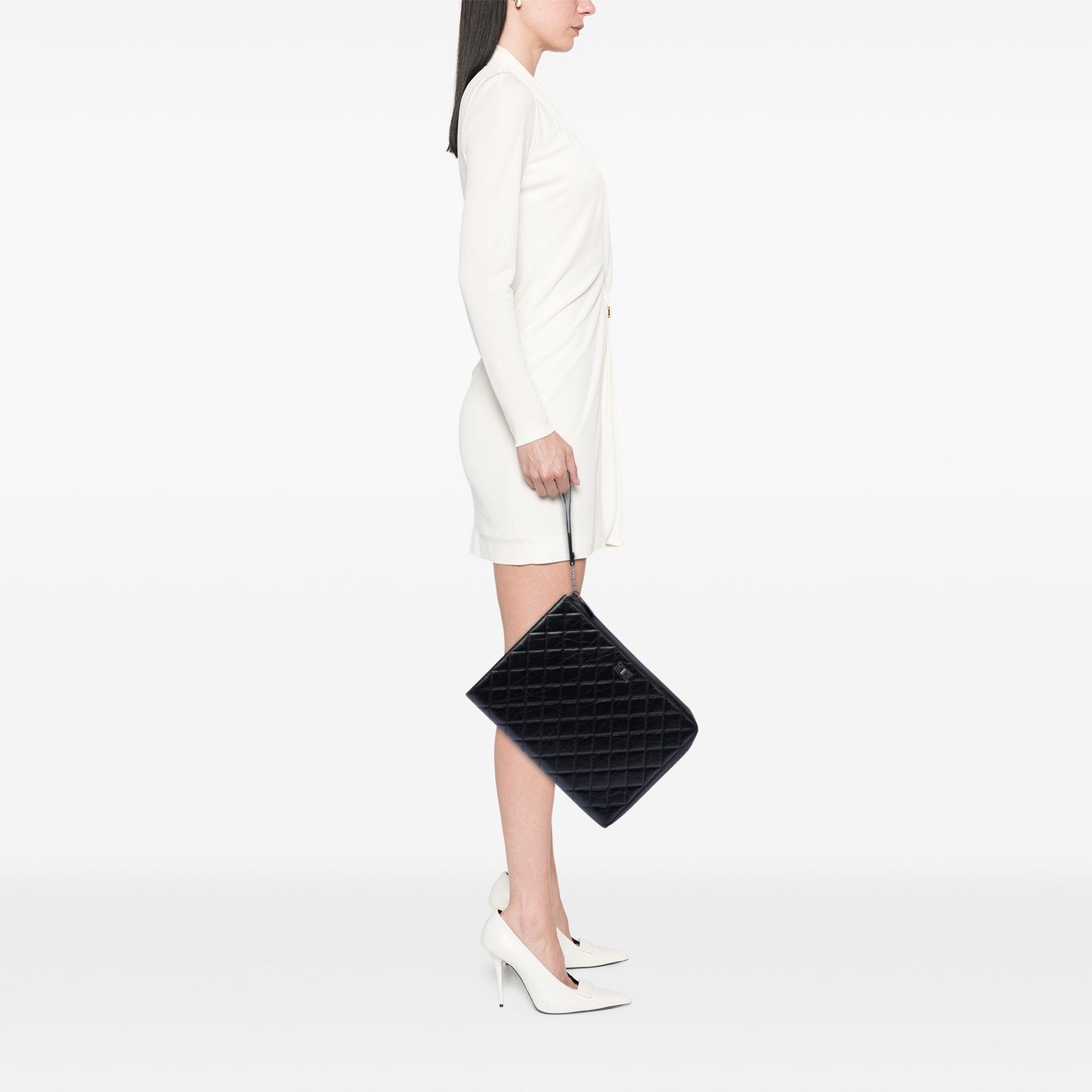 Chanel Large Aged Calfskin Reissue 2.55 Pouch with Handle
