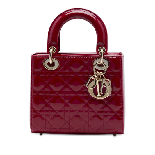 Dior Small Patent Cannage Lady Dior