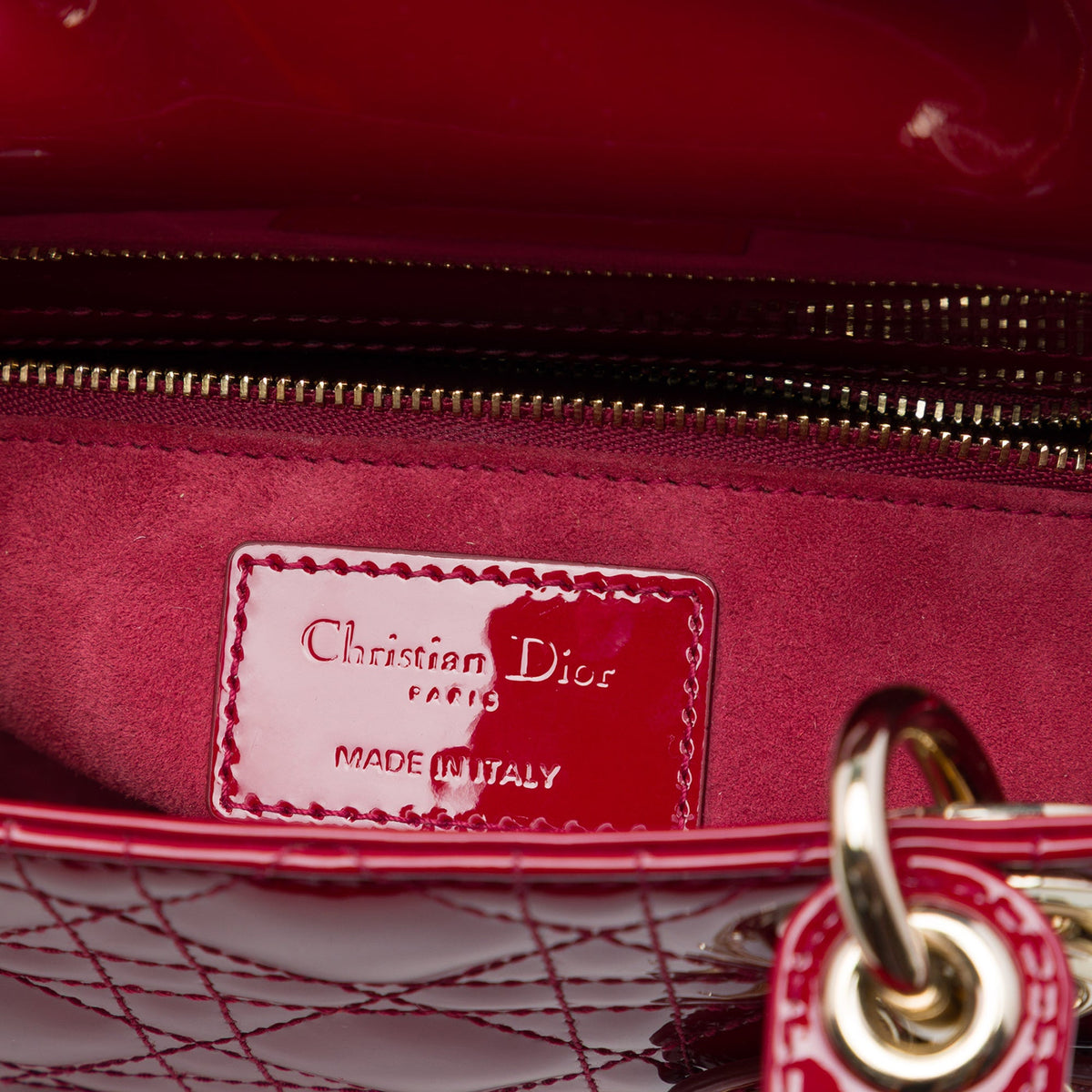 Dior Small Patent Cannage Lady Dior