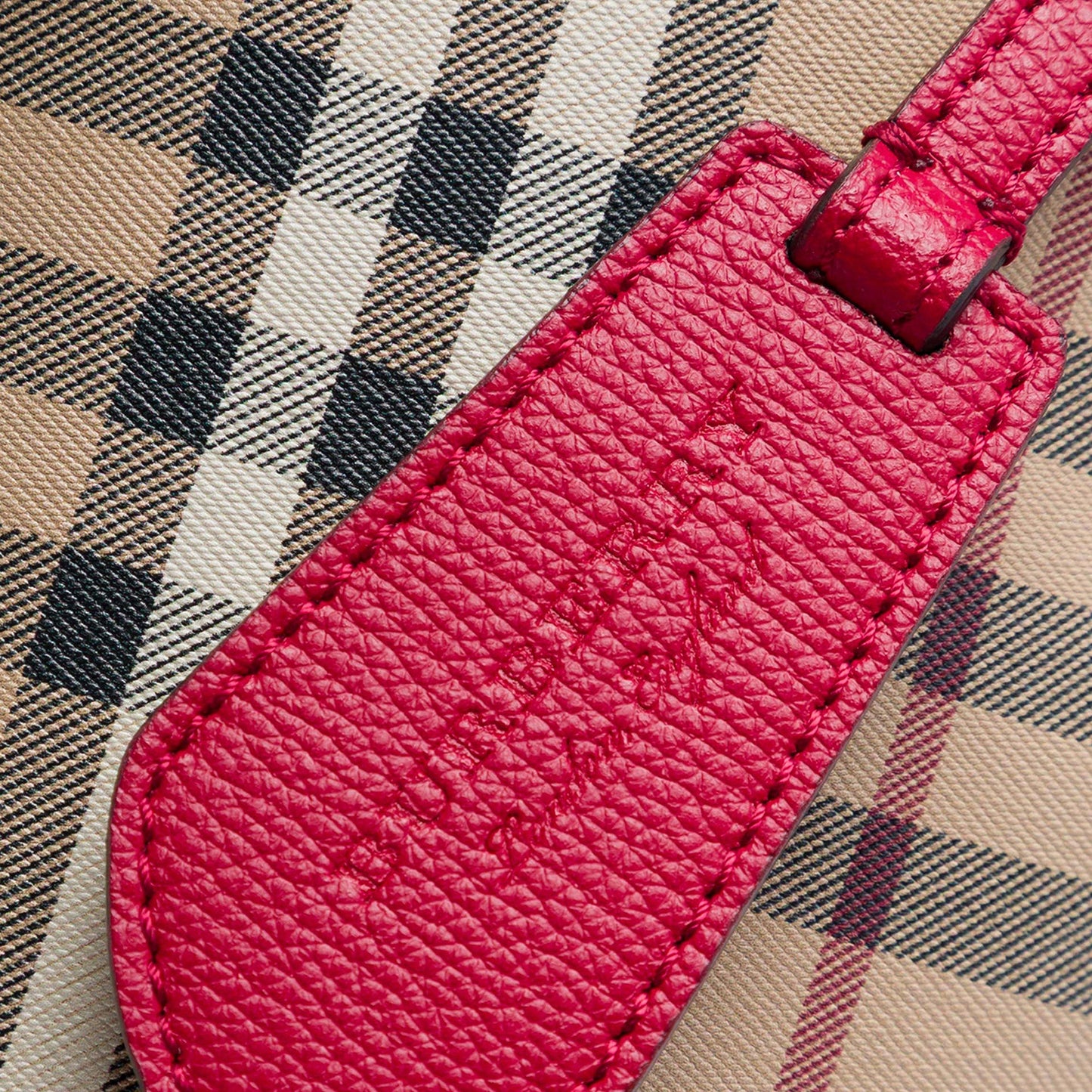 Burberry Haymarket Check Coated Canvas Lorne Bucket Bag