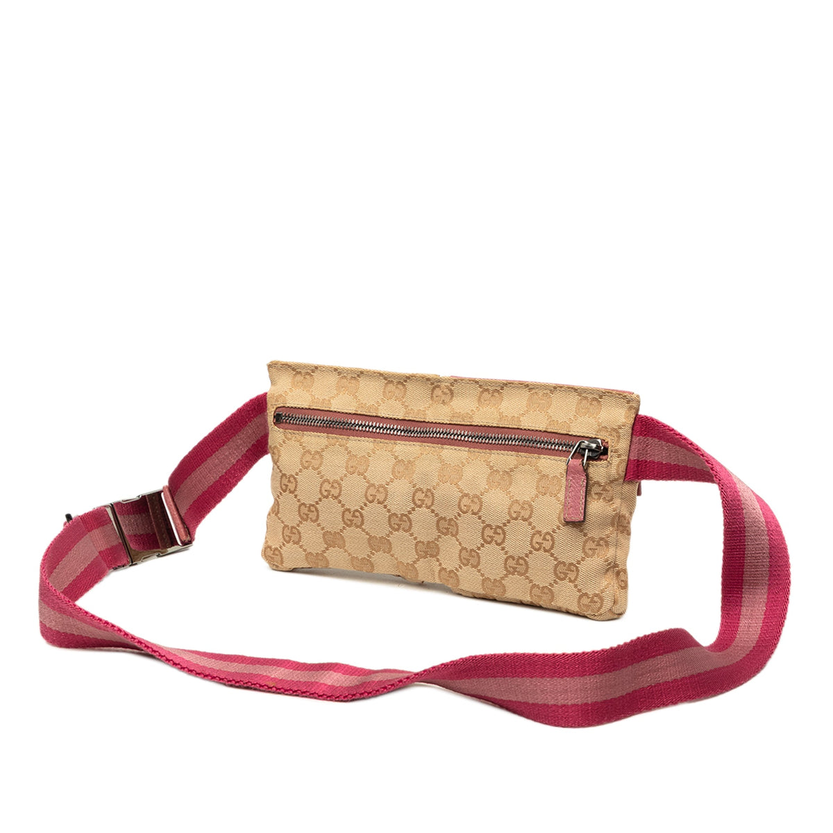 Gucci GG Canvas Web Double Pocket Belt Bag