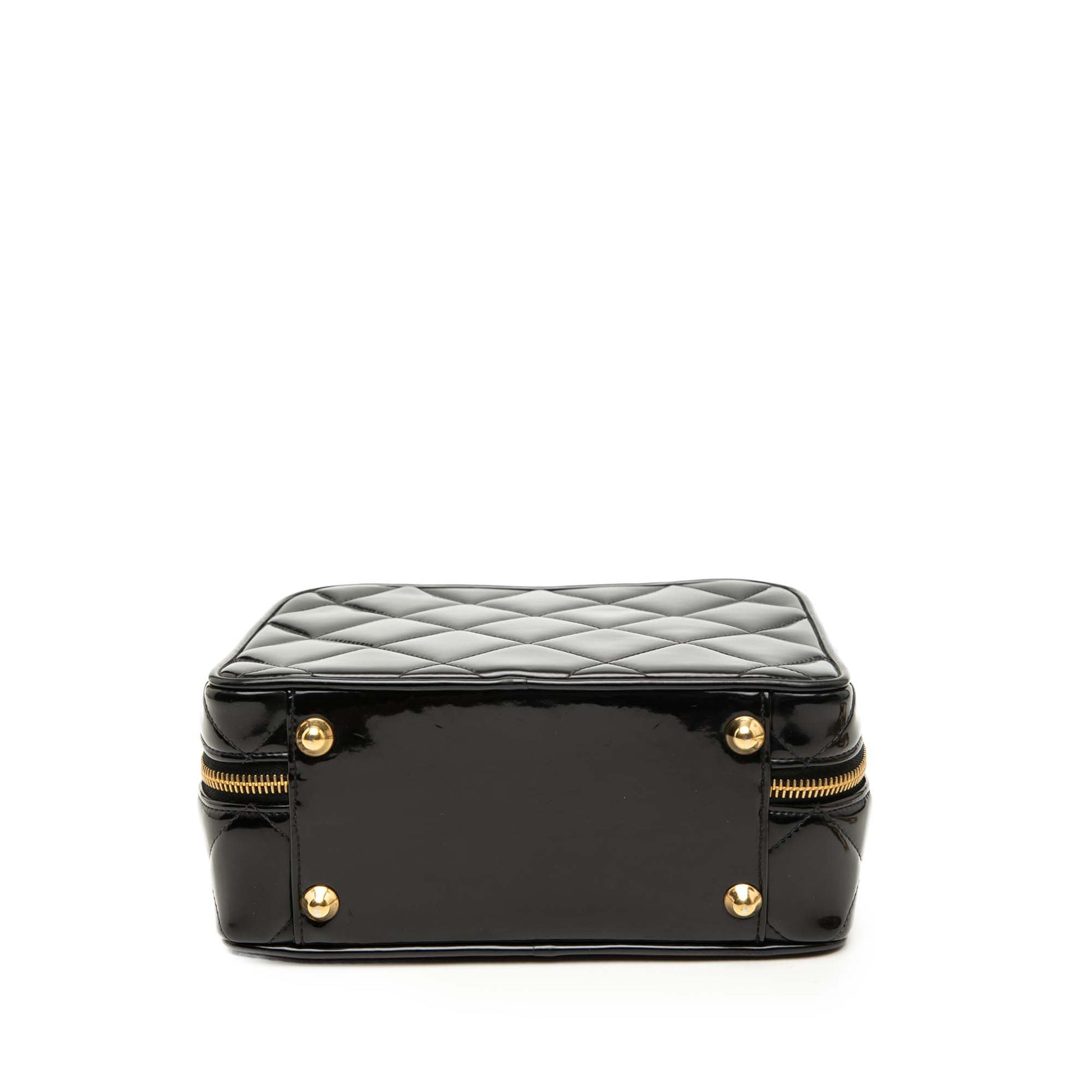 Chanel Quilted Patent Vanity Case