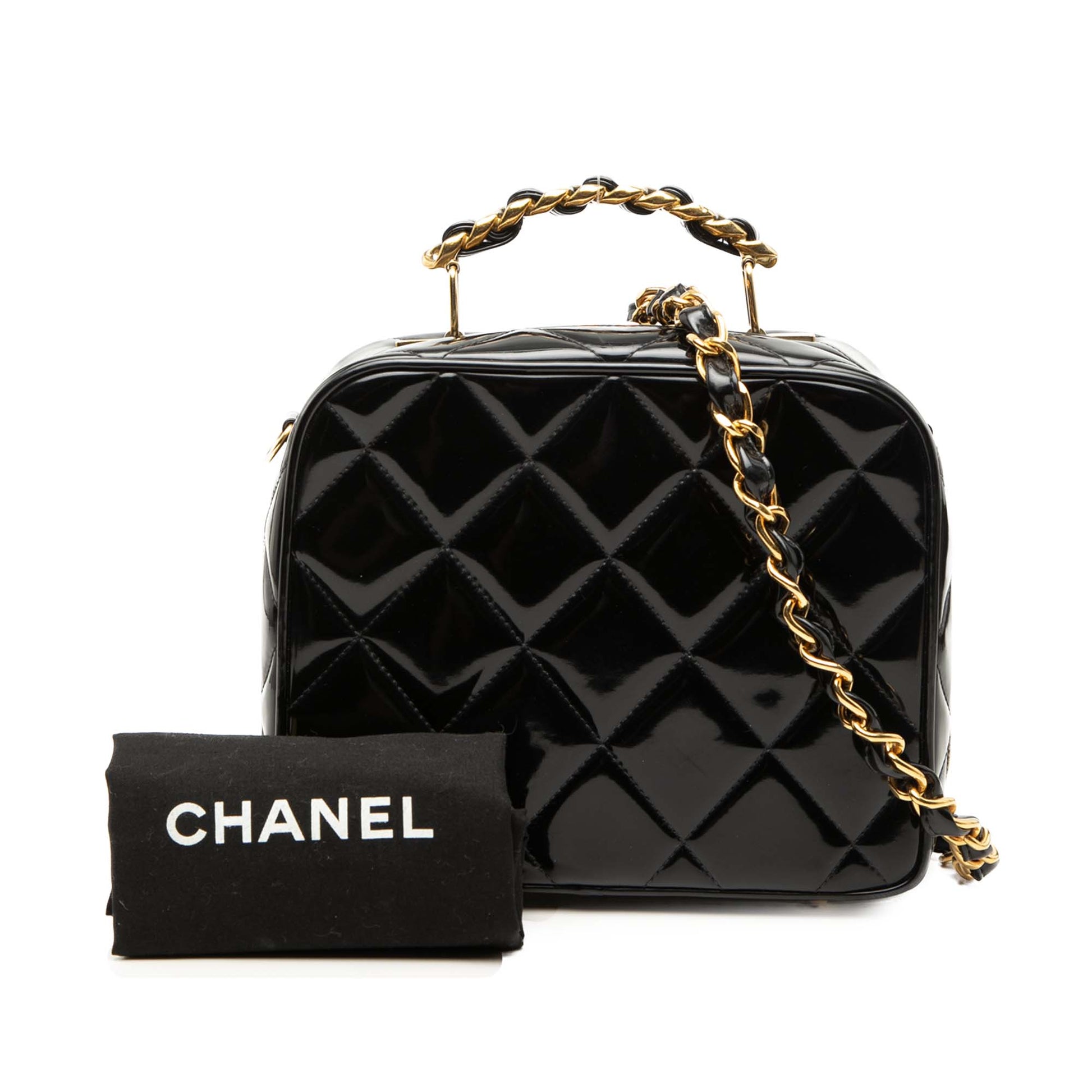 Chanel Quilted Patent Vanity Case