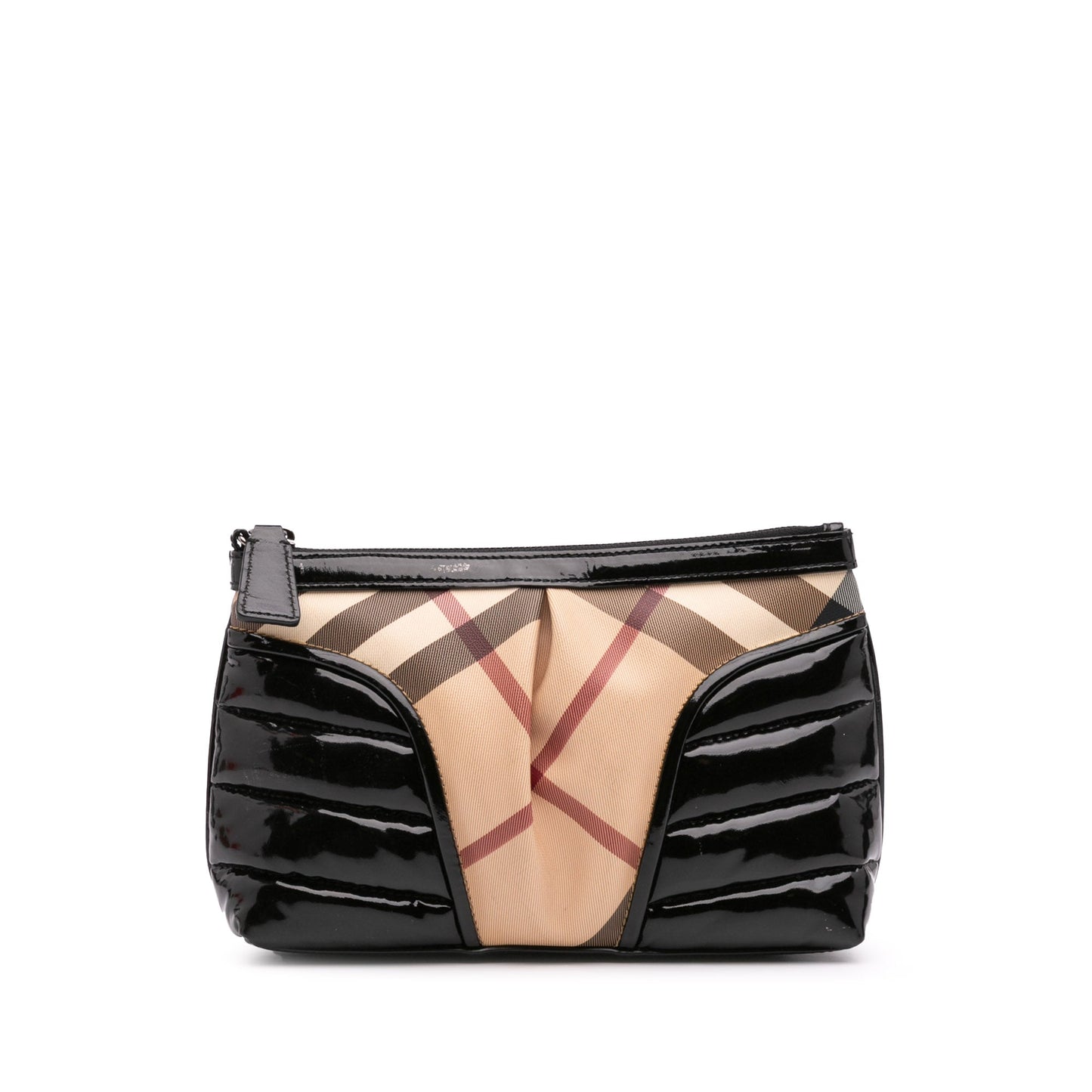 Burberry Supernova Check Coated Canvas Clutch