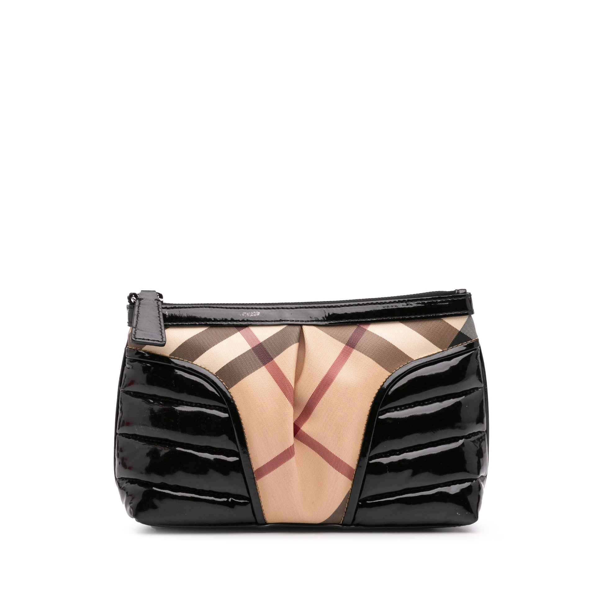 Burberry Supernova Check Coated Canvas Clutch