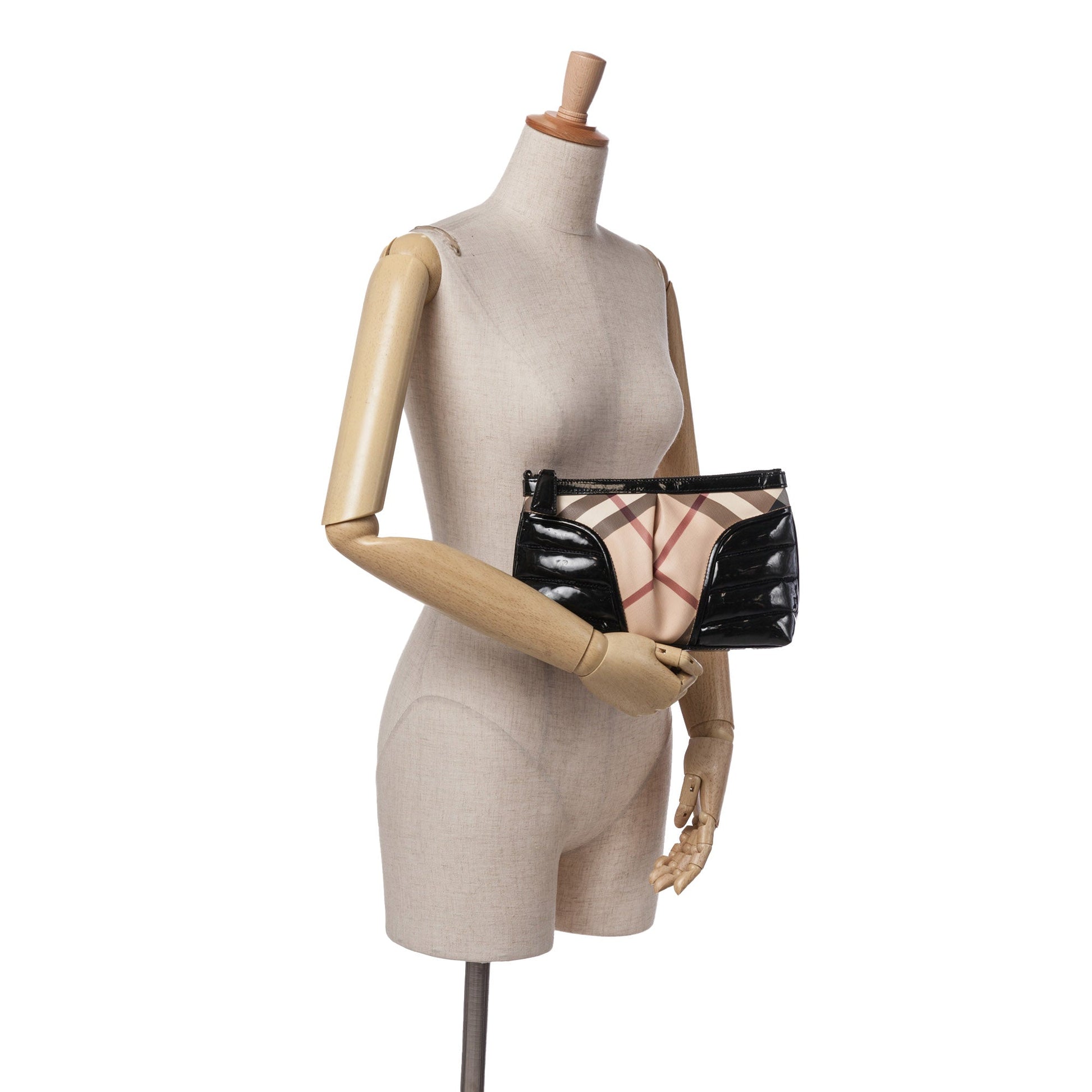 Burberry Supernova Check Coated Canvas Clutch