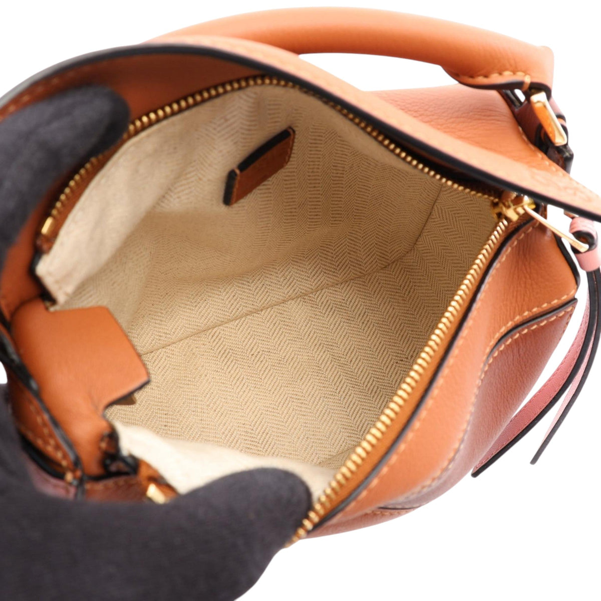 LOEWE Mini Tricolor Calfskin Puzzle Satchel