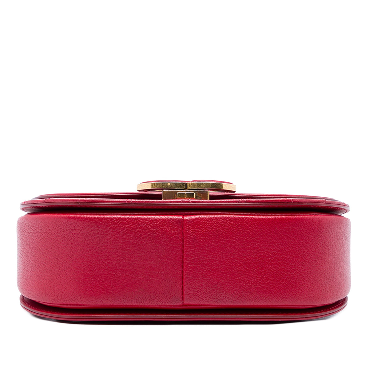 Chanel Small Shiny Calfskin and Quilted Goatskin Coco Curve Flap — Red