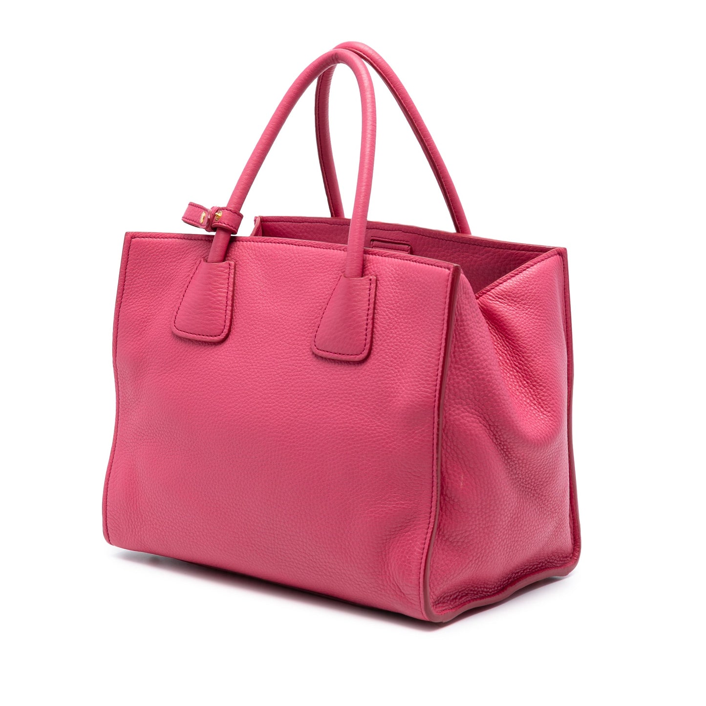 Prada Vitello Daino Front Pocket Open Convertible Tote