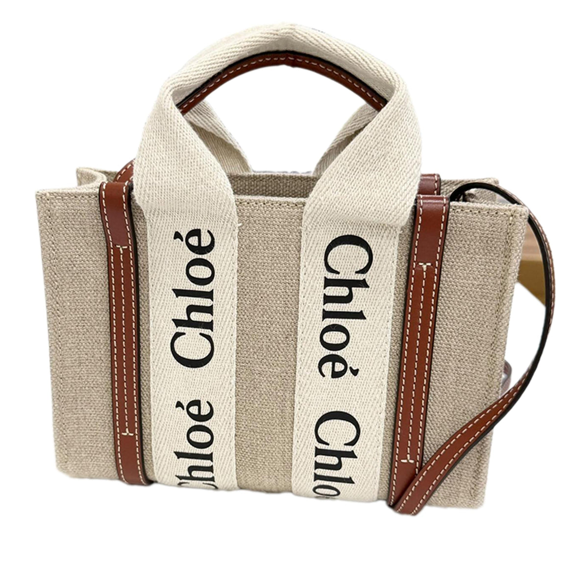 Chloé Mini Canvas Woody Satchel