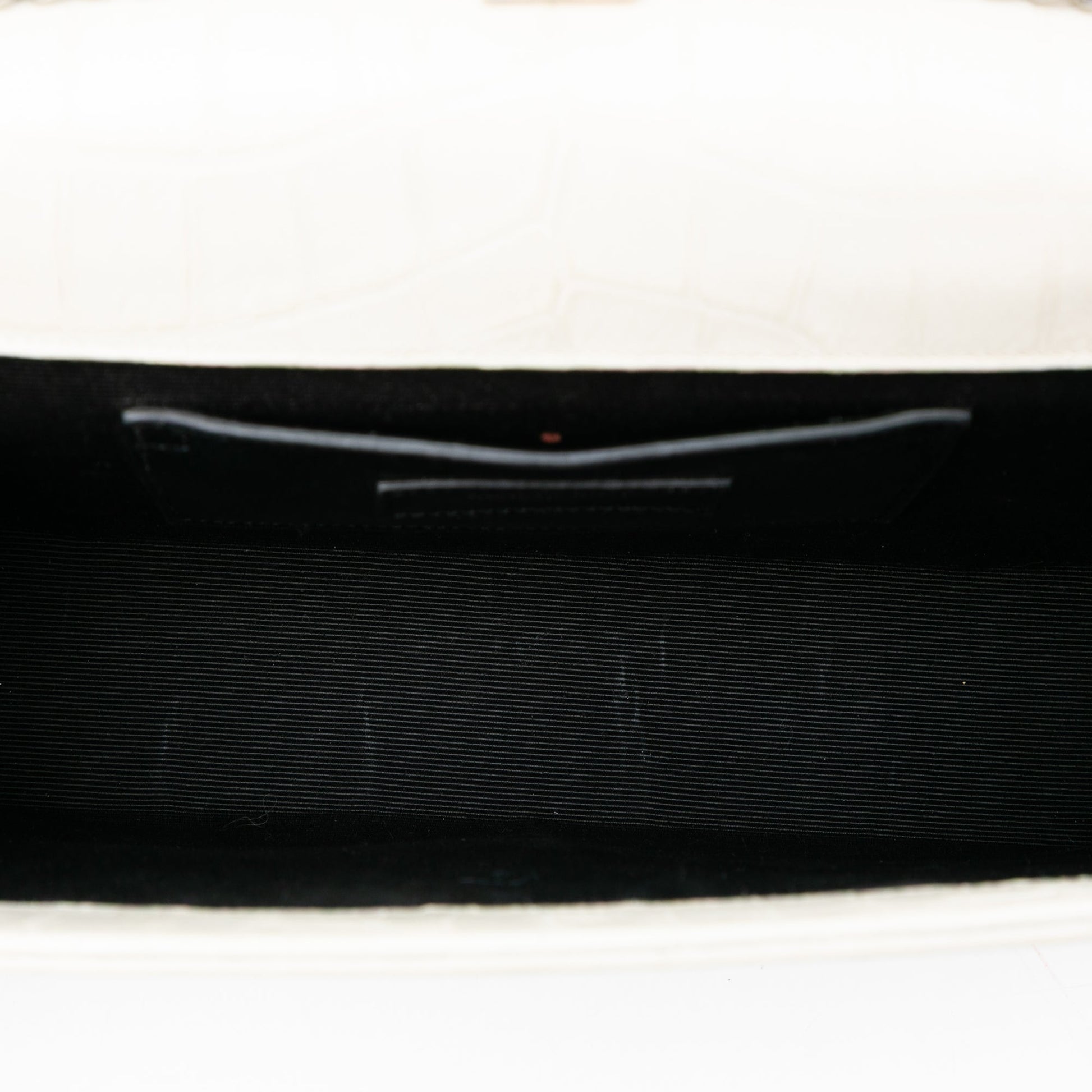 Saint Laurent Medium Croc Embossed Leather Monogram Kate Tassel Crossbody