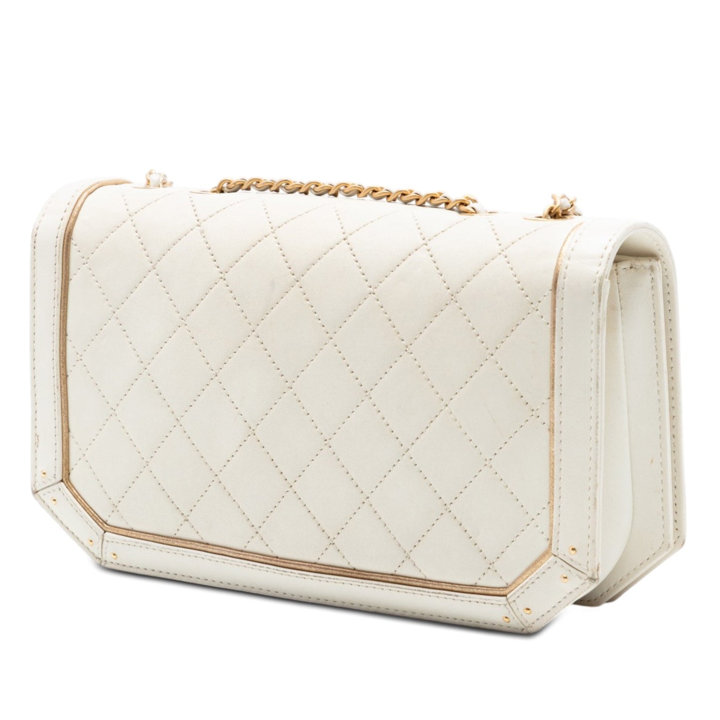 Chanel Medium Quilted Calfskin Octagon CC Clasp Flap