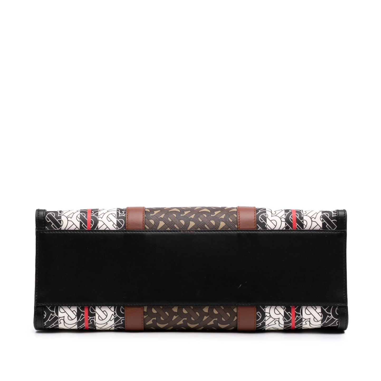 Burberry TB Monogram E Canvas Stripe Book Tote