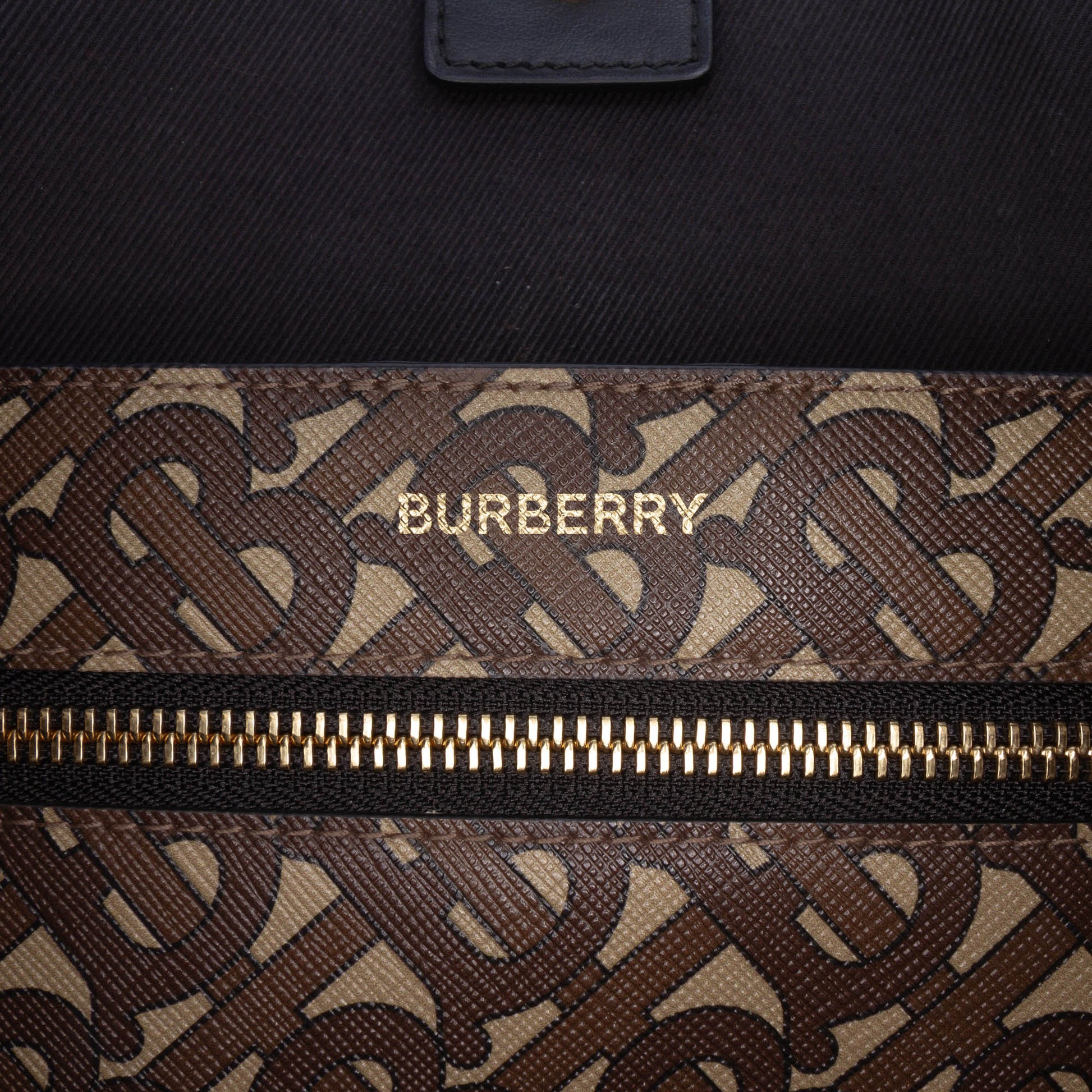 Burberry TB Monogram E Canvas Stripe Book Tote