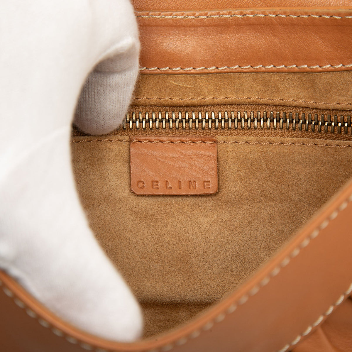 Celine Small Leather Buckle Flap Shoulder Bag — Brown