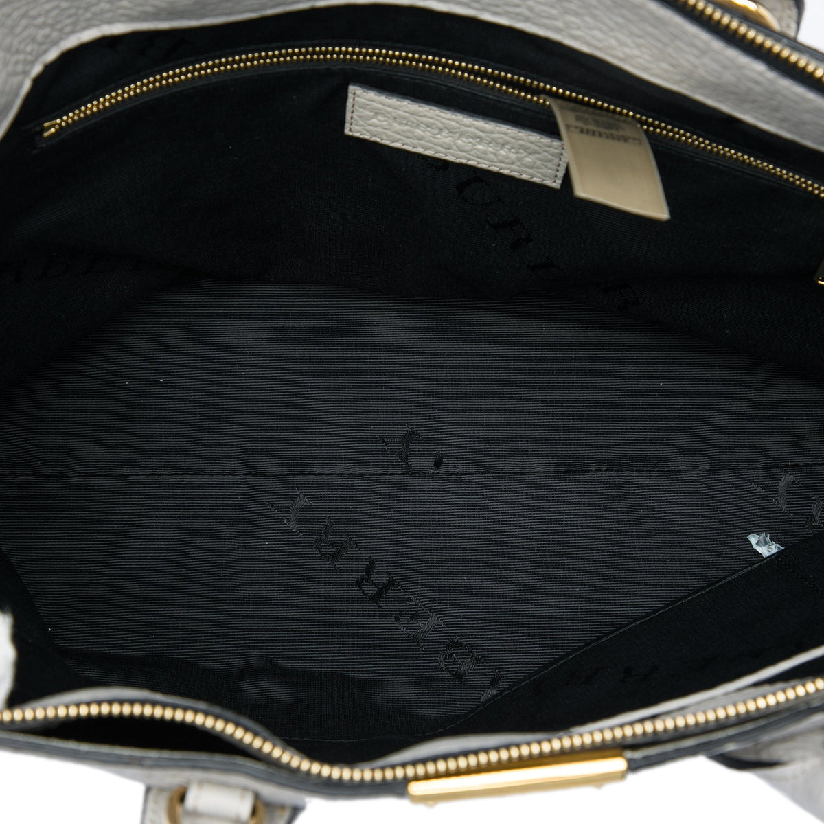 Burberry Elephant Embossed Calfskin Check Dewsbury Satchel