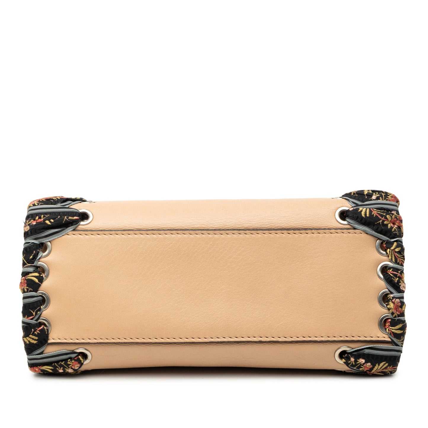 Fendi Medium Leather Ribbon Whipstitch Peekaboo Satchel