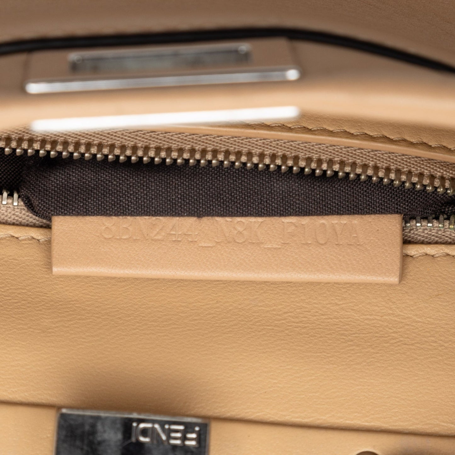 Fendi Medium Leather Ribbon Whipstitch Peekaboo Satchel