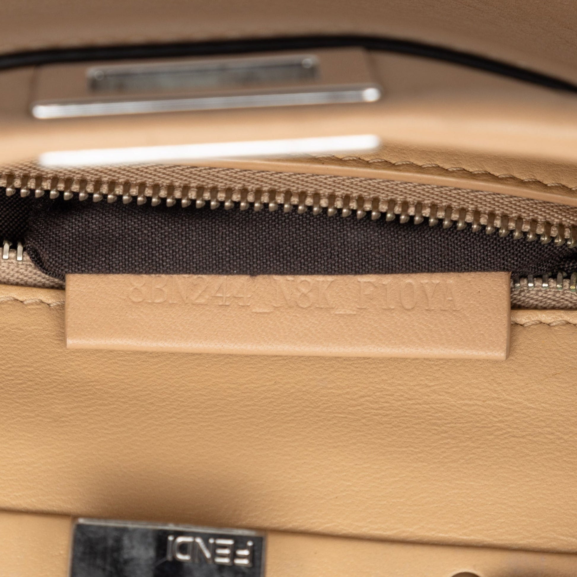 Fendi Medium Leather Ribbon Whipstitch Peekaboo Satchel