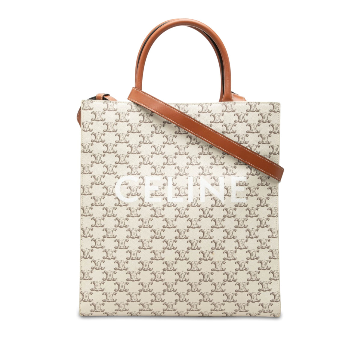 Celine Medium Triomphe Coated Canvas Vertical Cabas Tote