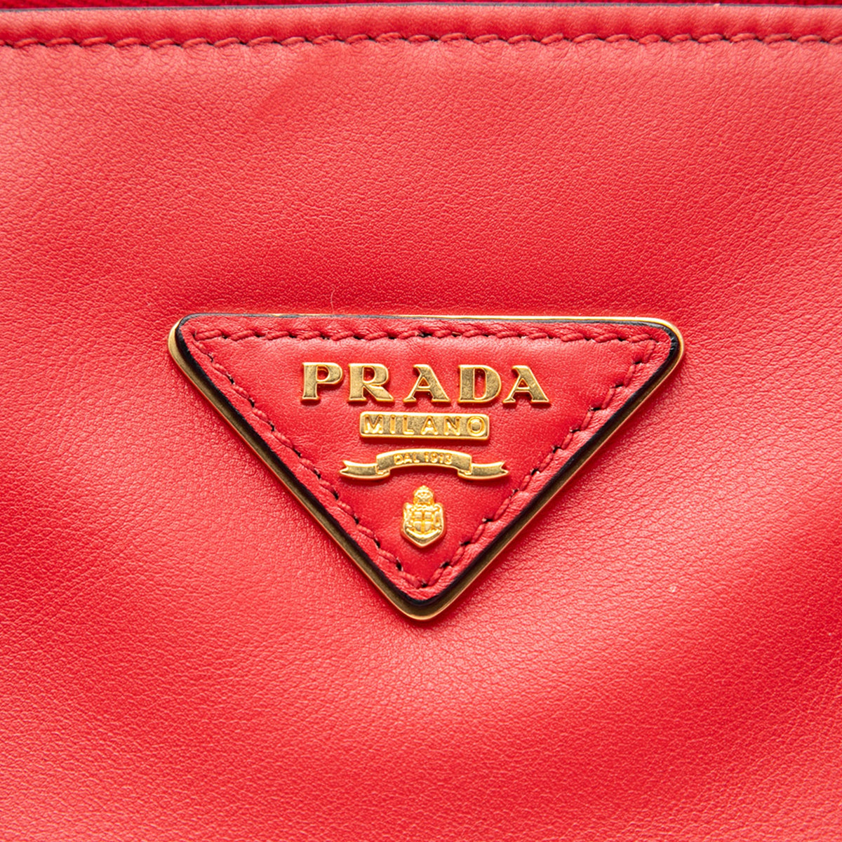 Prada Glace Calf Twin Pocket Double Handle Satchel