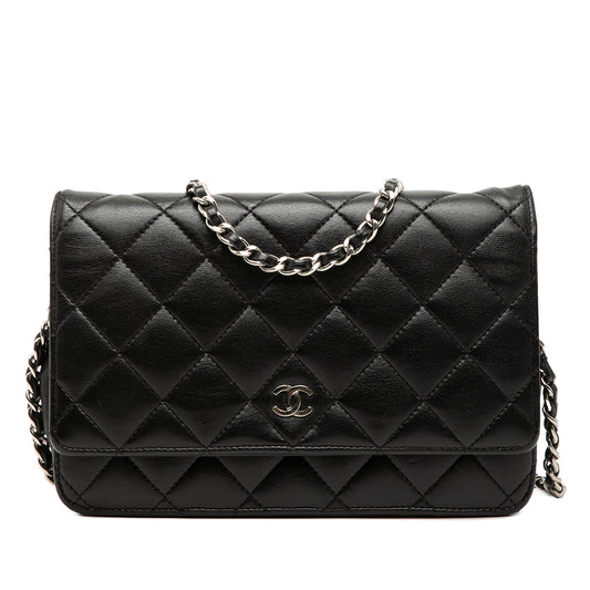 Chanel CC Quilted Lambskin Wallet On Chain