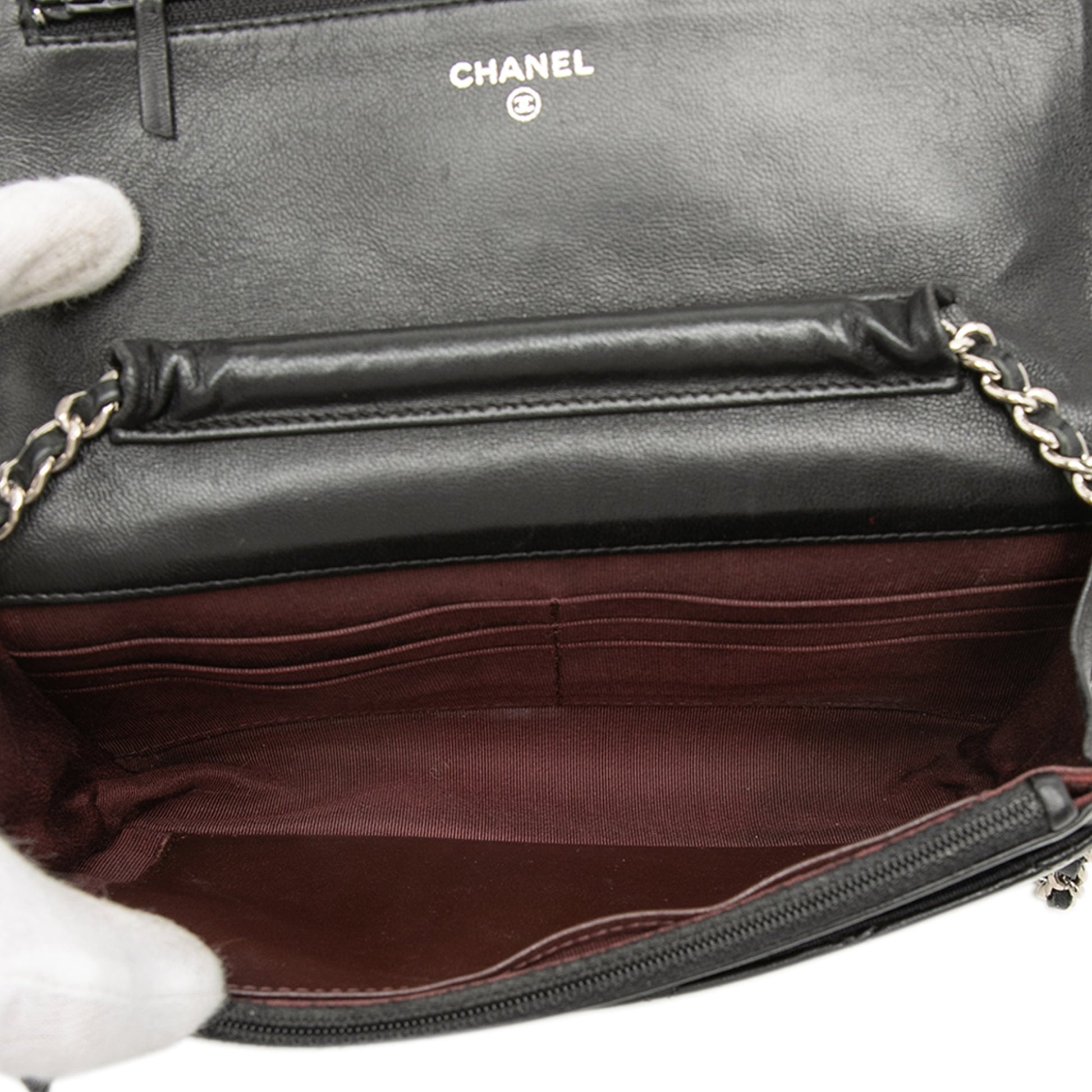 Chanel CC Quilted Lambskin Wallet On Chain
