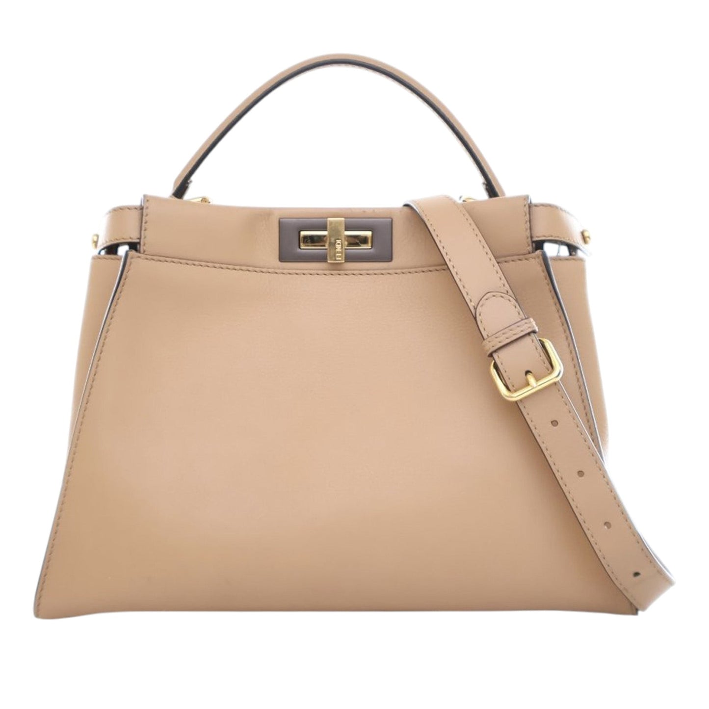 Fendi Medium Leather Peekaboo Iconic Satchel