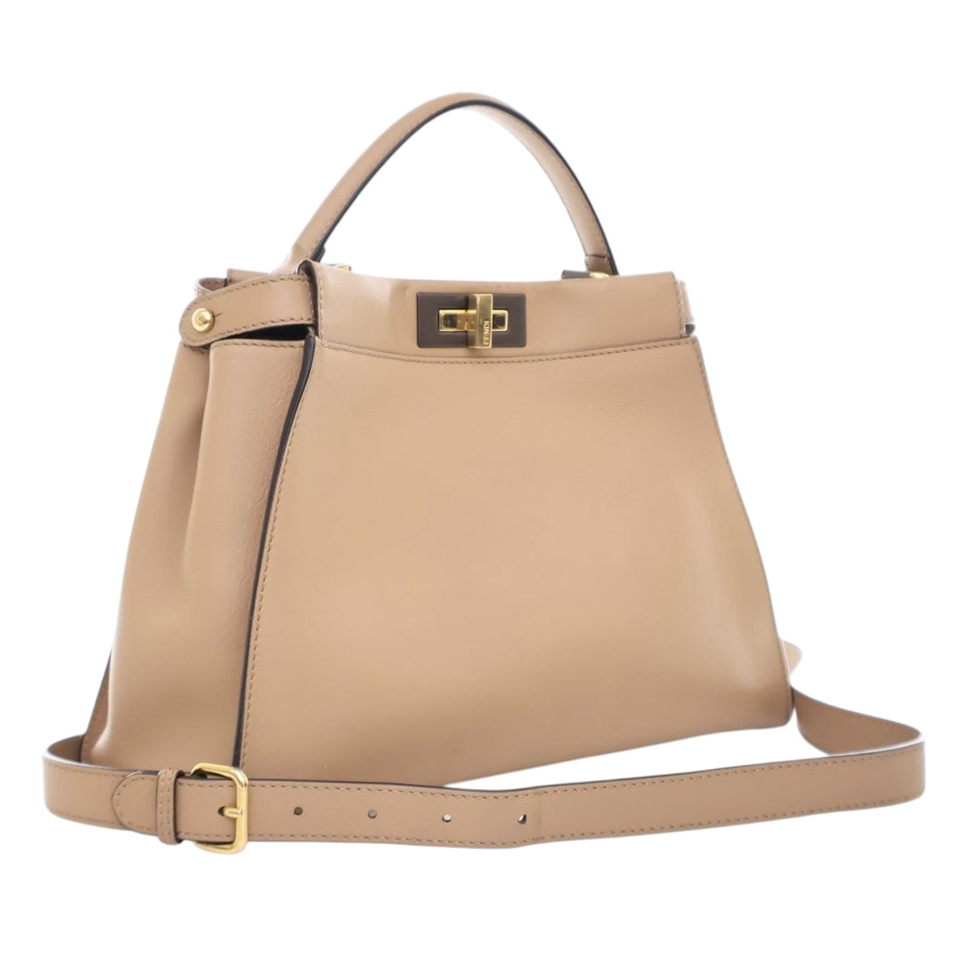 Fendi Medium Leather Peekaboo Iconic Satchel