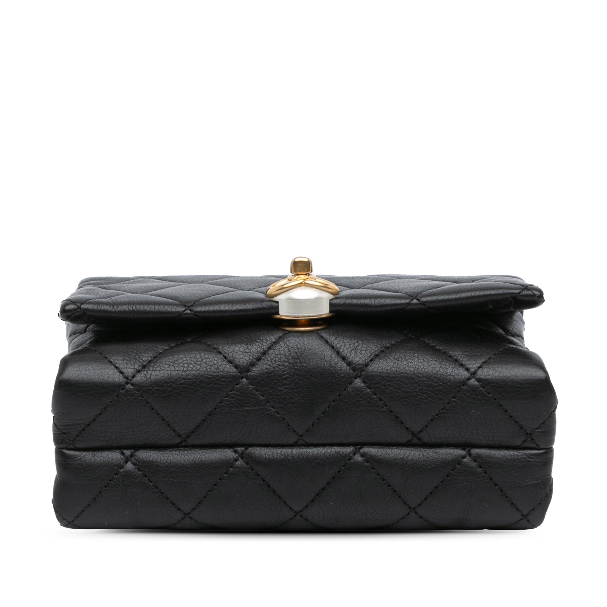 Chanel Mini Quilted Calfskin Pearl CC Accordion Flap