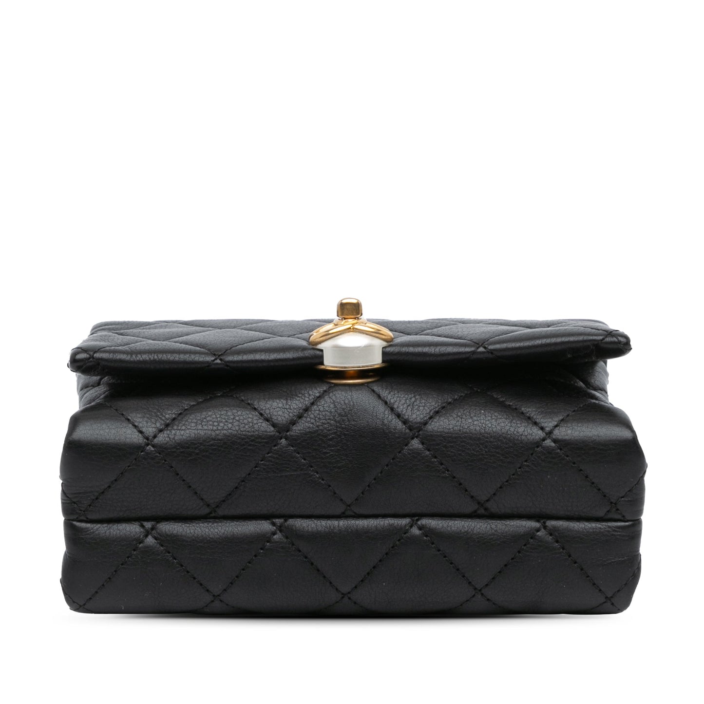 Chanel Mini Quilted Calfskin Pearl CC Accordion Flap