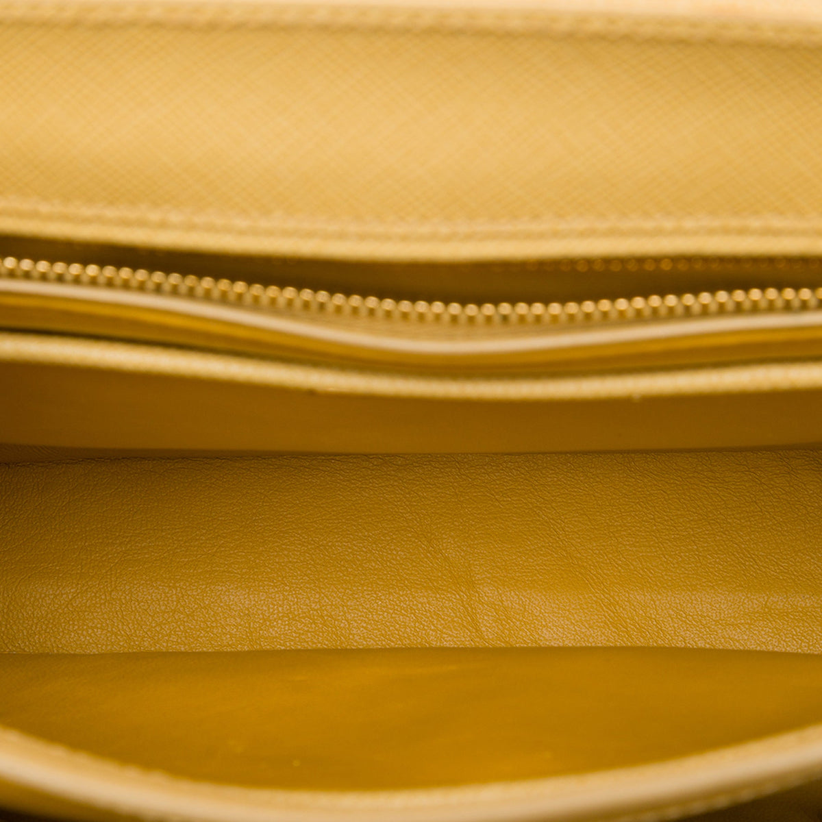 Prada Saffiano Lux Top Handle Satchel — Yellow