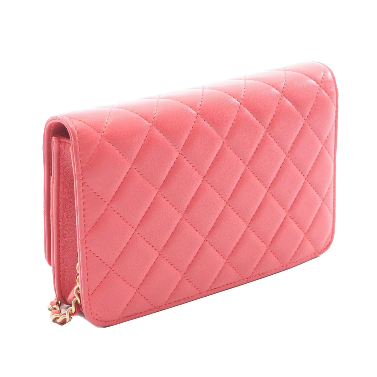 Chanel CC Quilted Lambskin Lucky Charms Wallet On Chain