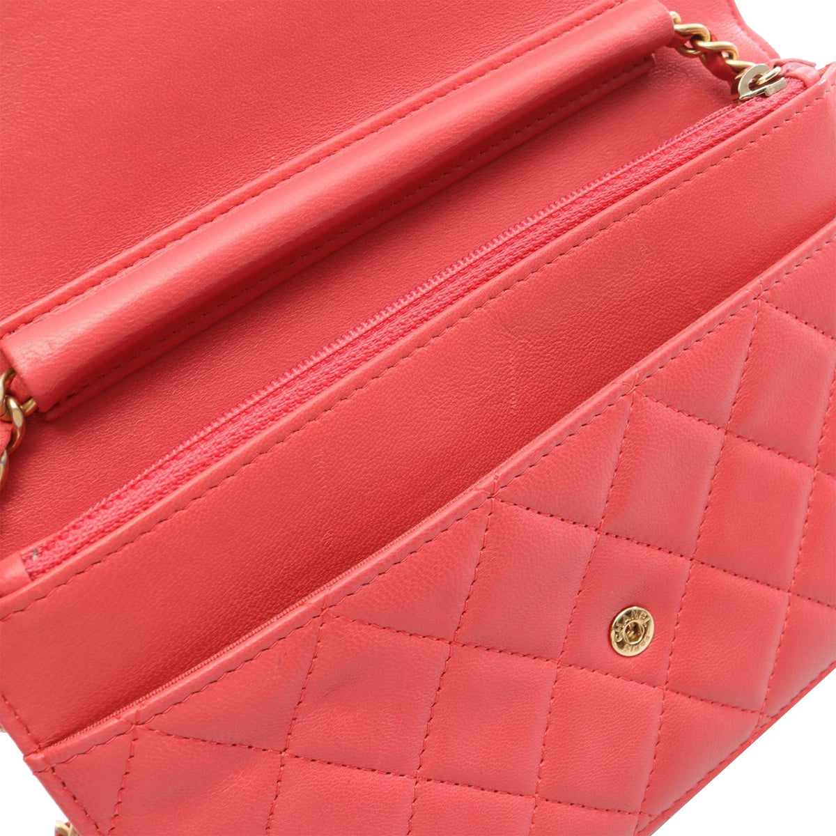 Chanel CC Quilted Lambskin Lucky Charms Wallet On Chain