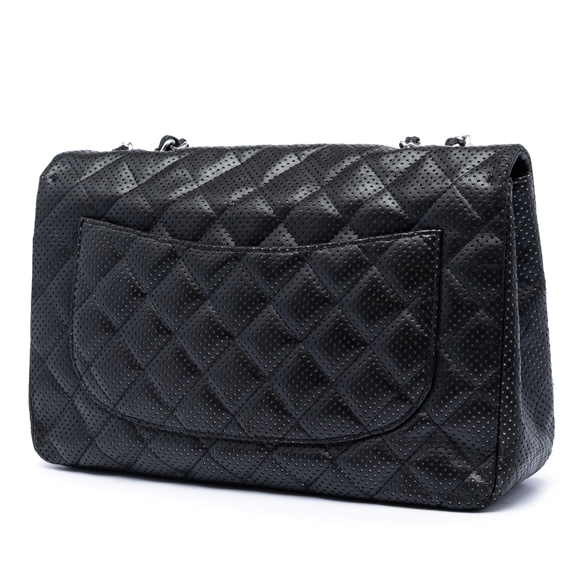Chanel Jumbo Classic Perforated Lambskin Single Flap