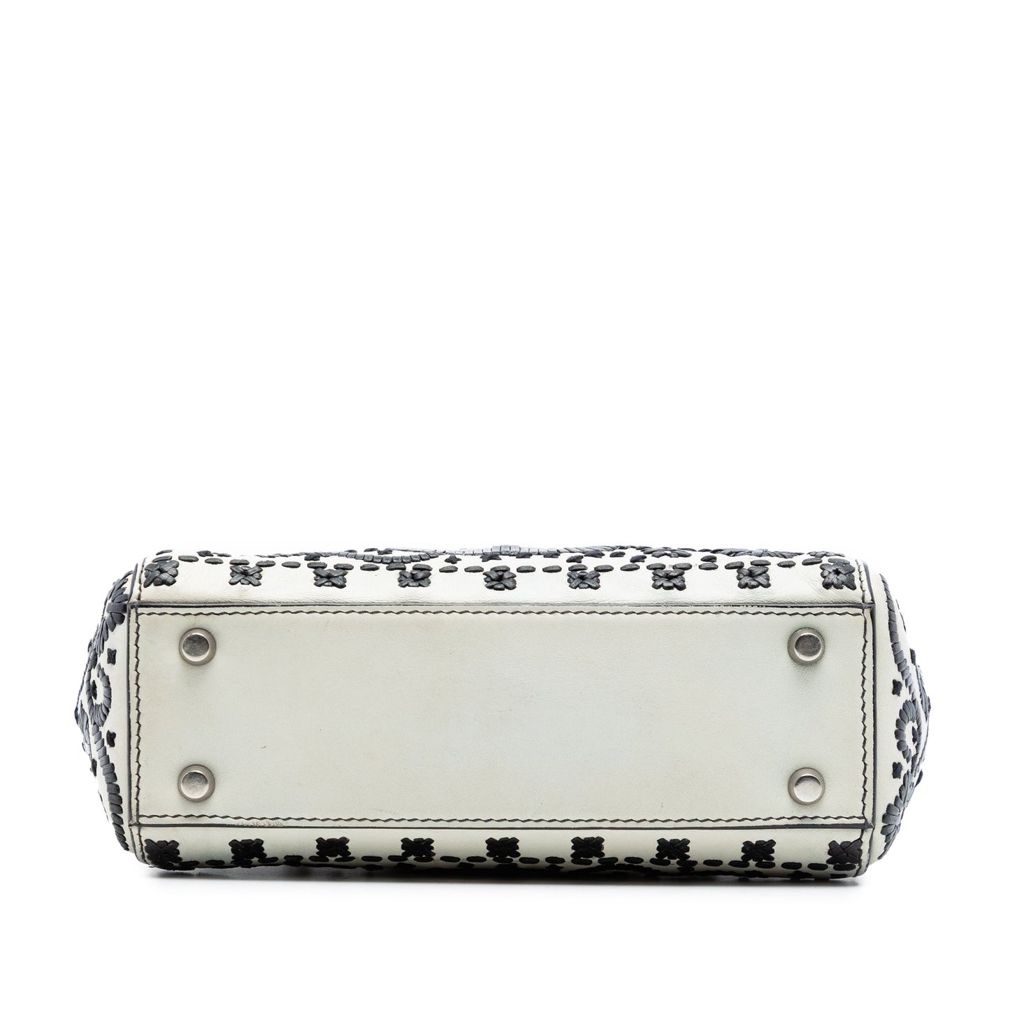 Dior Mini Calfskin Flower Embroidered Lady Dior