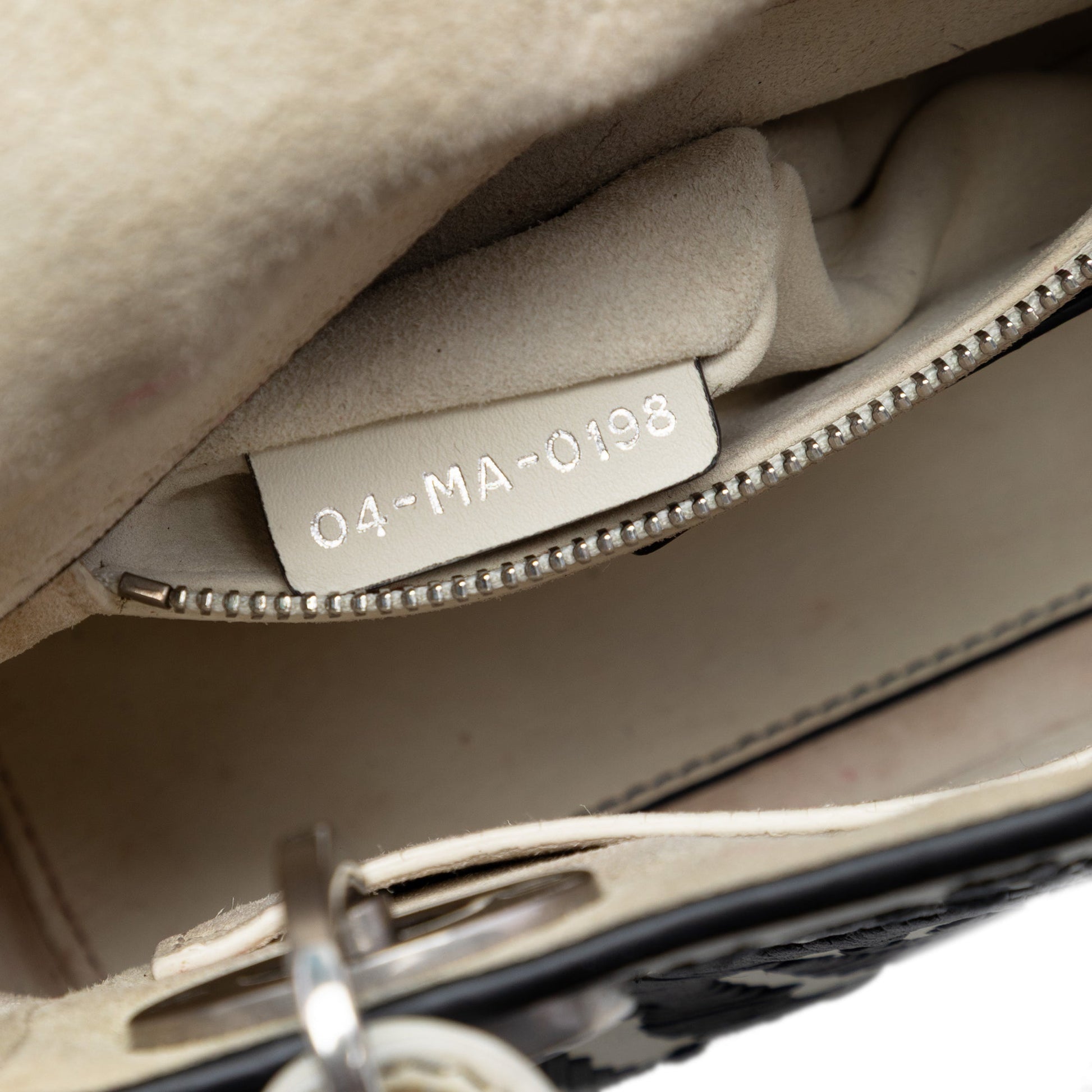 Dior Mini Calfskin Flower Embroidered Lady Dior