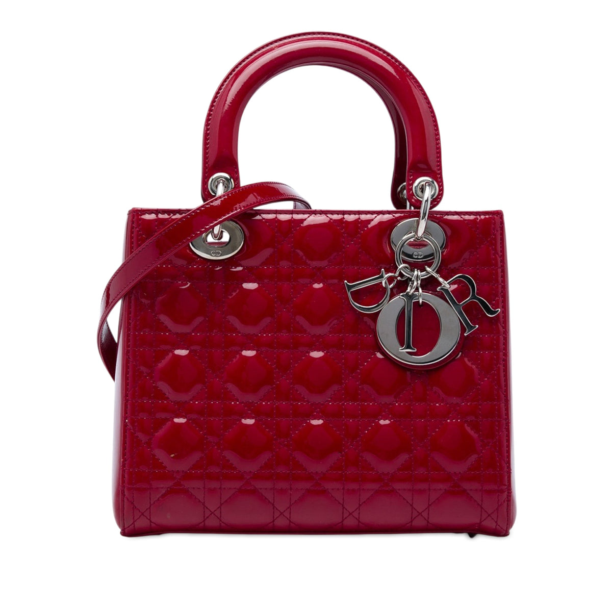 Dior Medium Patent Cannage Lady Dior