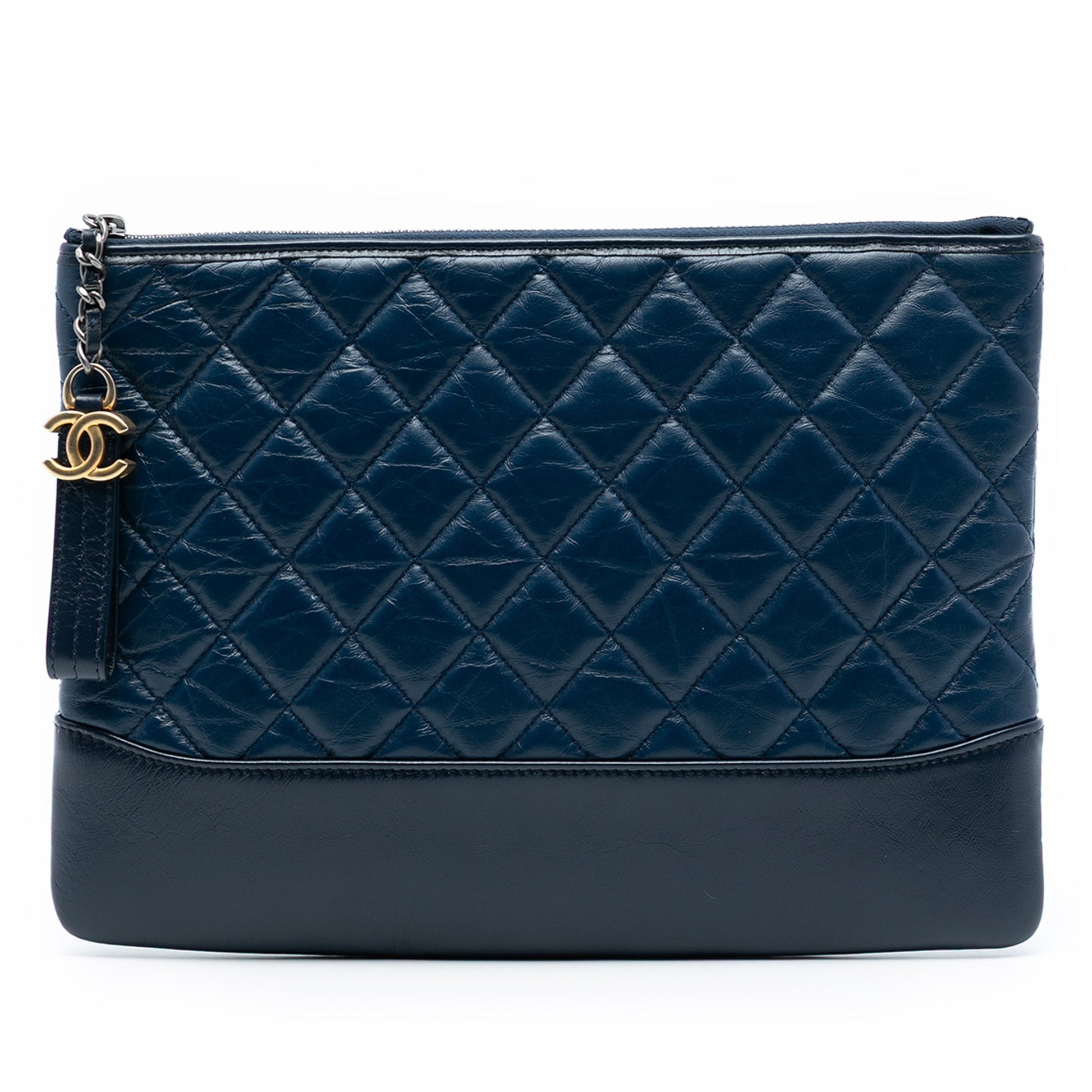 Chanel Medium Aged Calfskin Gabrielle O Case Clutch