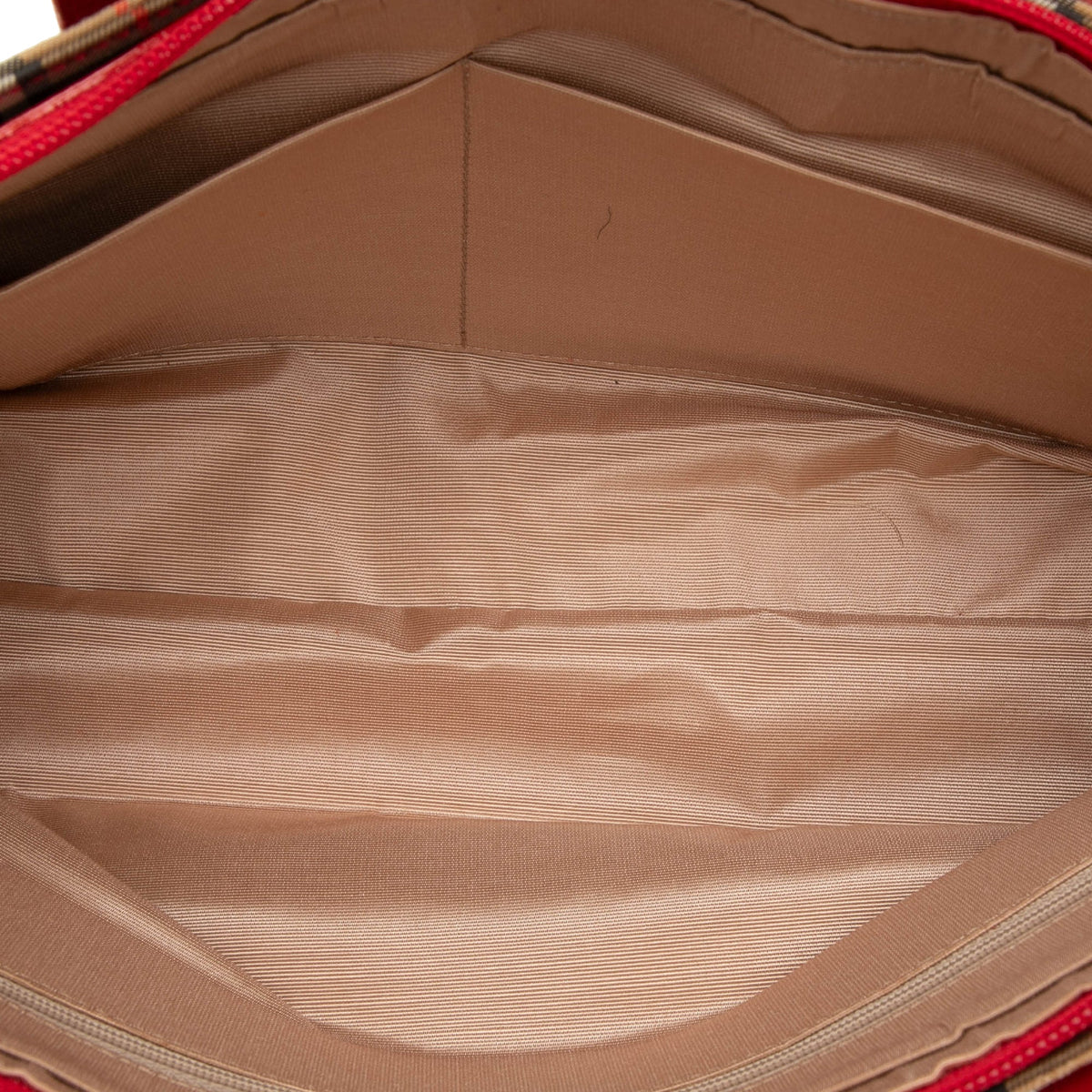 Burberry Haymarket Check Canvas Handbag