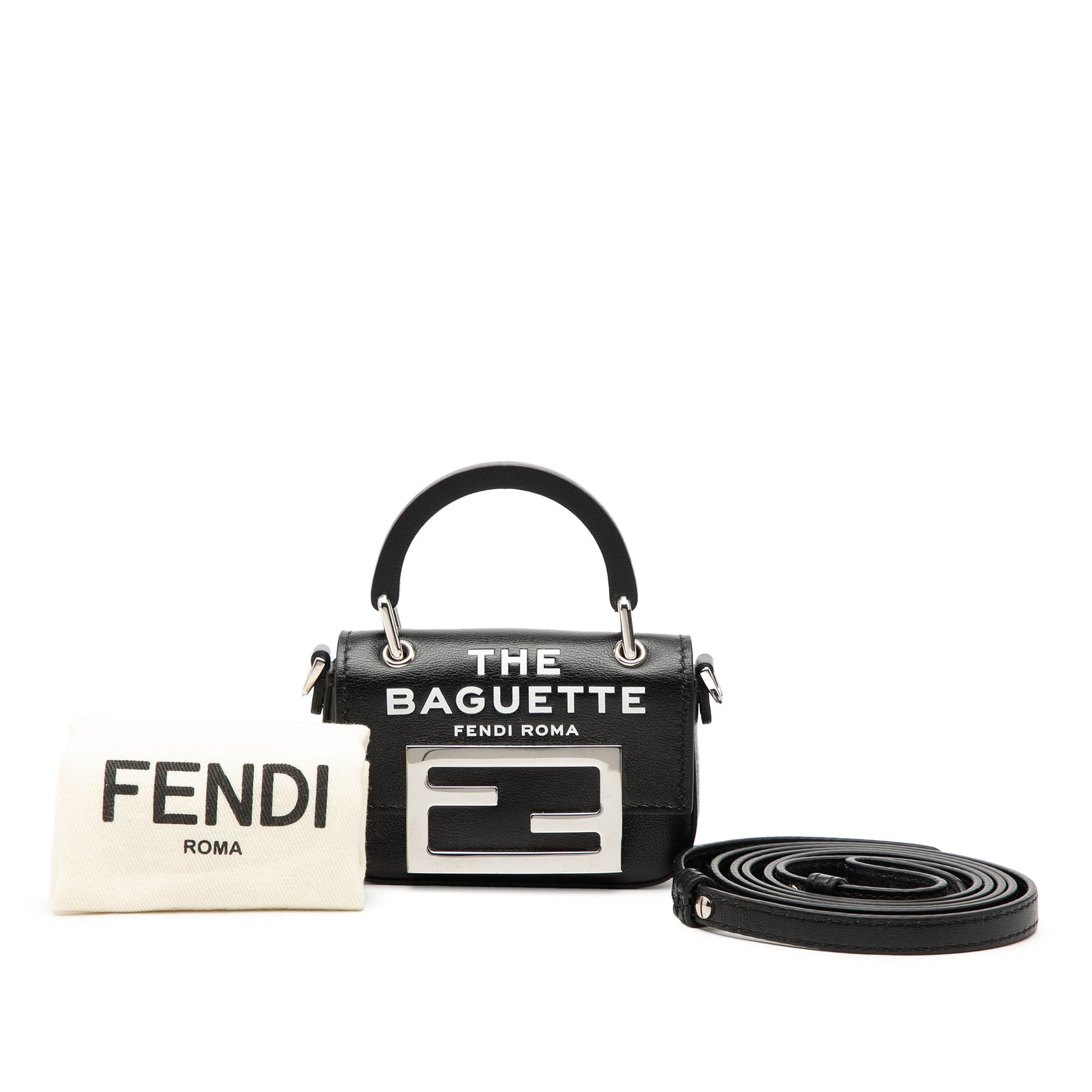 Fendi Nano Leather Maxi Handle Baguette