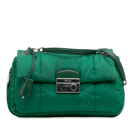 Prada Tessuto Bomber Sound Lock Chain Flap
