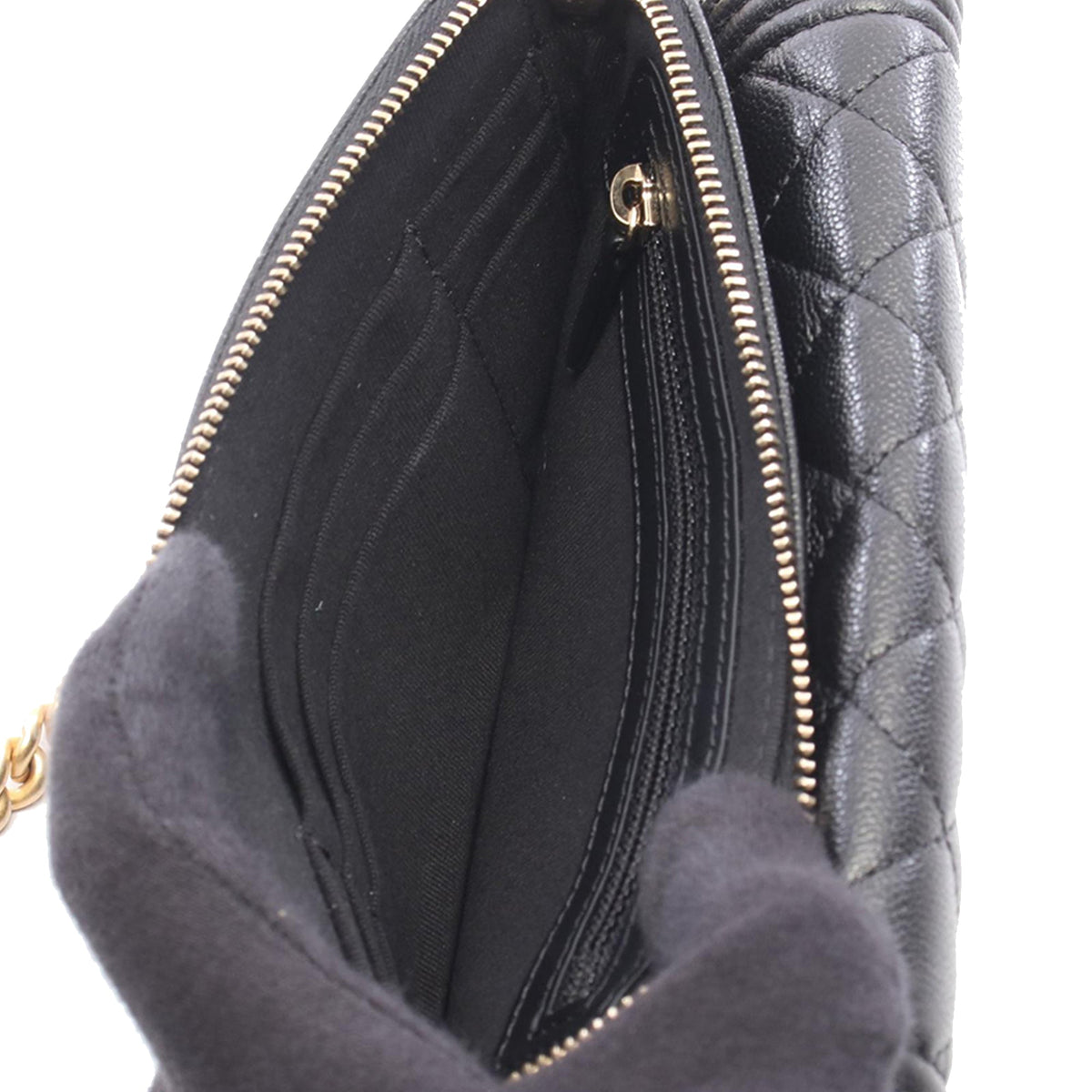 Chanel Caviar Boy Phone Case — Black