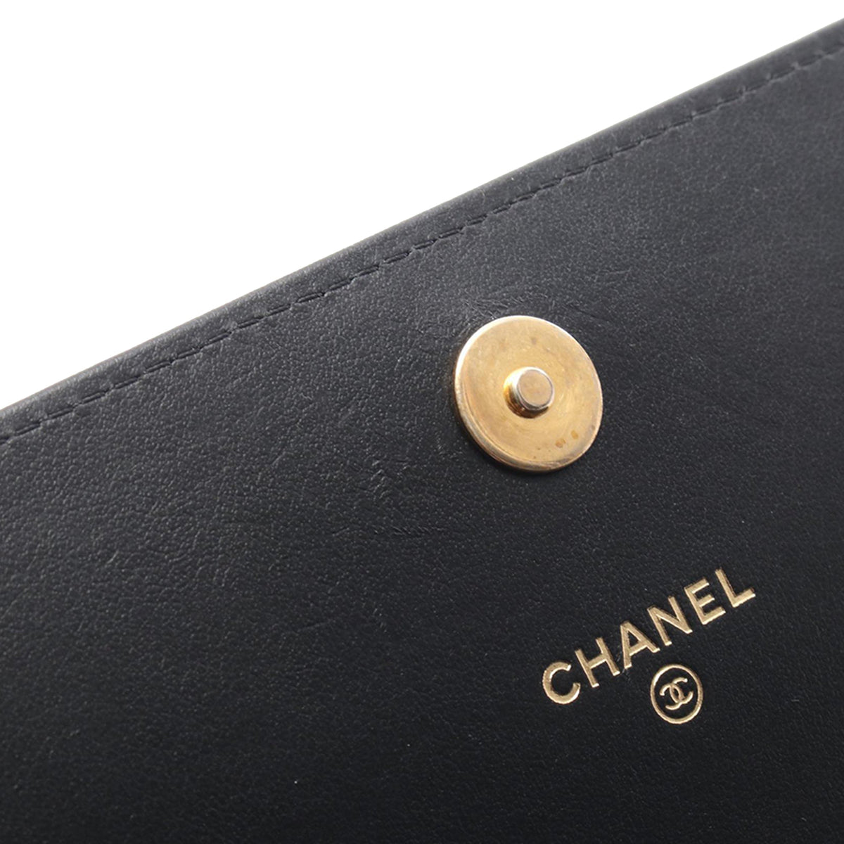 Chanel Caviar Boy Phone Case — Black